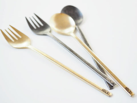 BRICKS Spoon and Fork Set (Gold) - オーガニックコーヒーの通販、サブスク - コーヒー豆の卸売り ｜ TOKYO COFFEE Organic Coffee